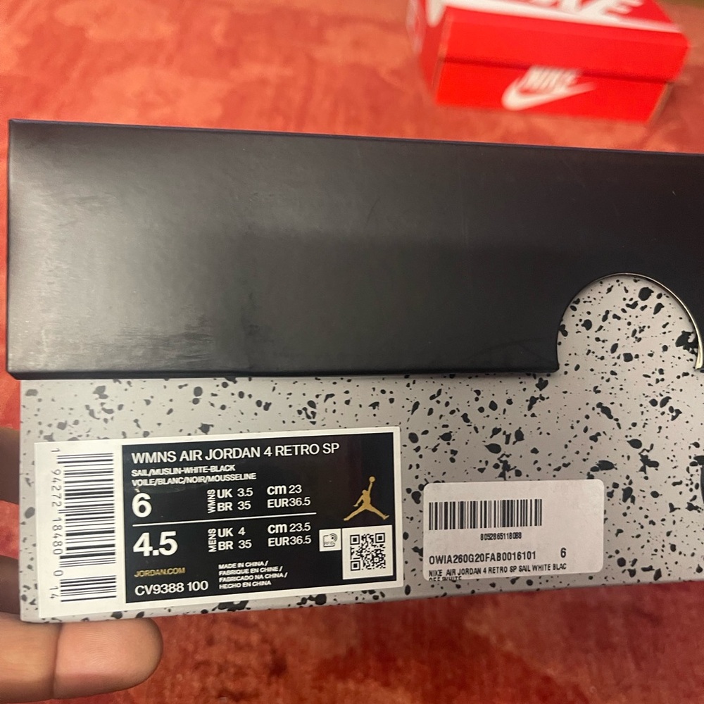 Off-White x Wmns Air Jordan 4 Retro SP 'Sail'. - Picture 14 of 15